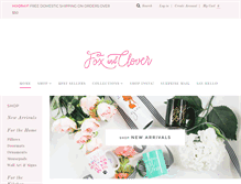 Tablet Screenshot of foxandclover.com